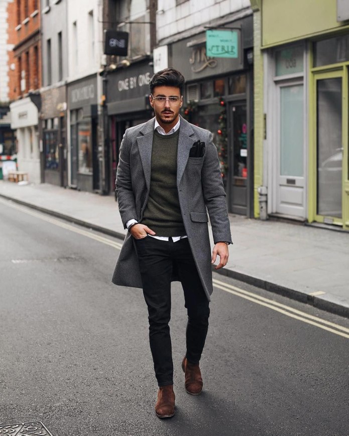 Street Style man тренч