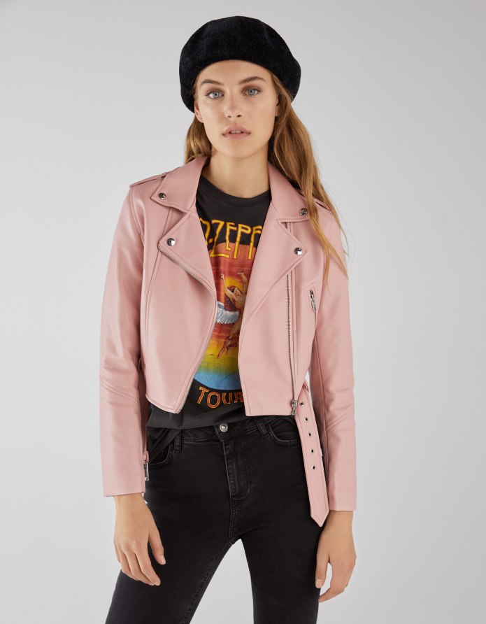 Куртка Bershka коричневая кожанка