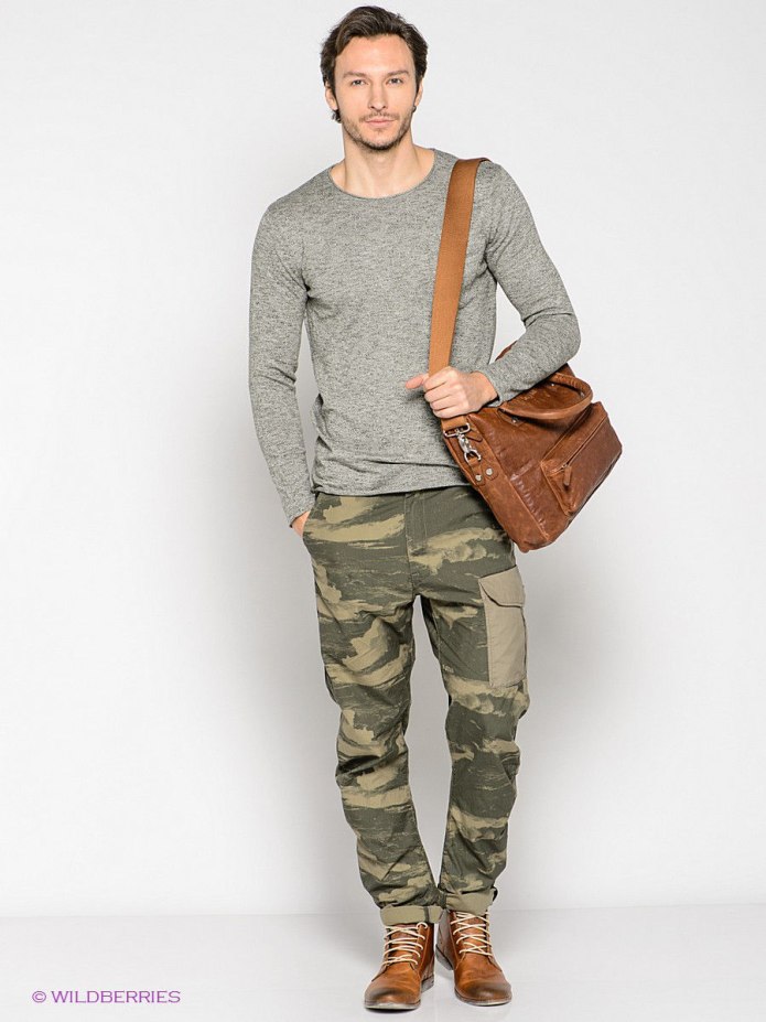Брюки Superdry с карманам мужские хаки