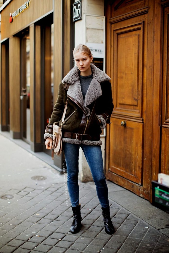 Дубленки Авиаторы Street Style