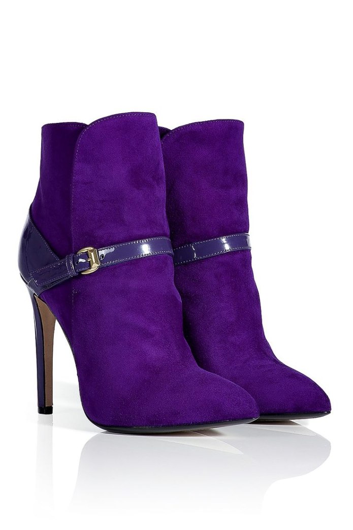 Jimmy Choo замшевые сапоги фиолетовые