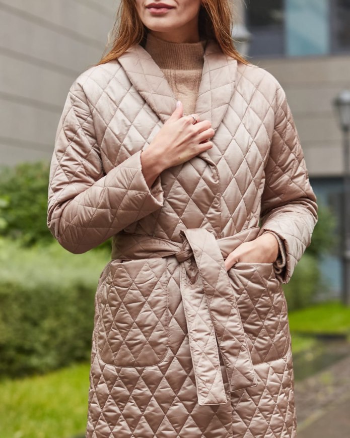 Куртка BCBG кожаная женская стеганая