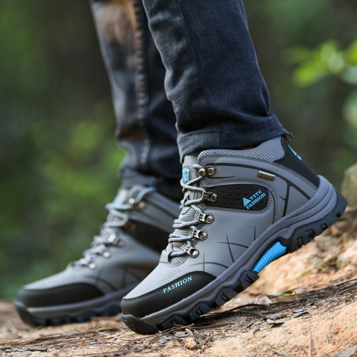 GOGORUNS men Outdoor Breathable Mesh Hiking Shoes men Outdoor Travel Trekking Shoes Hiking Sneakers men