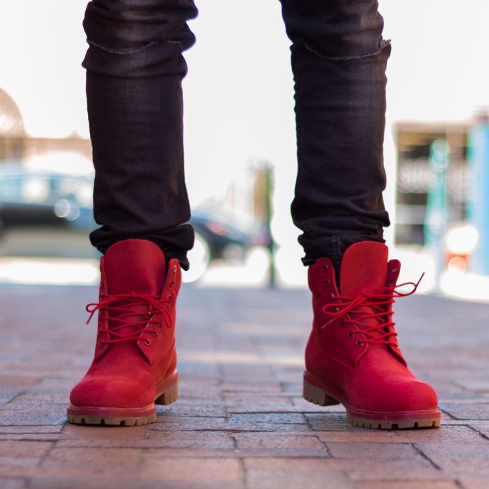 Timberland Red Boots NBA