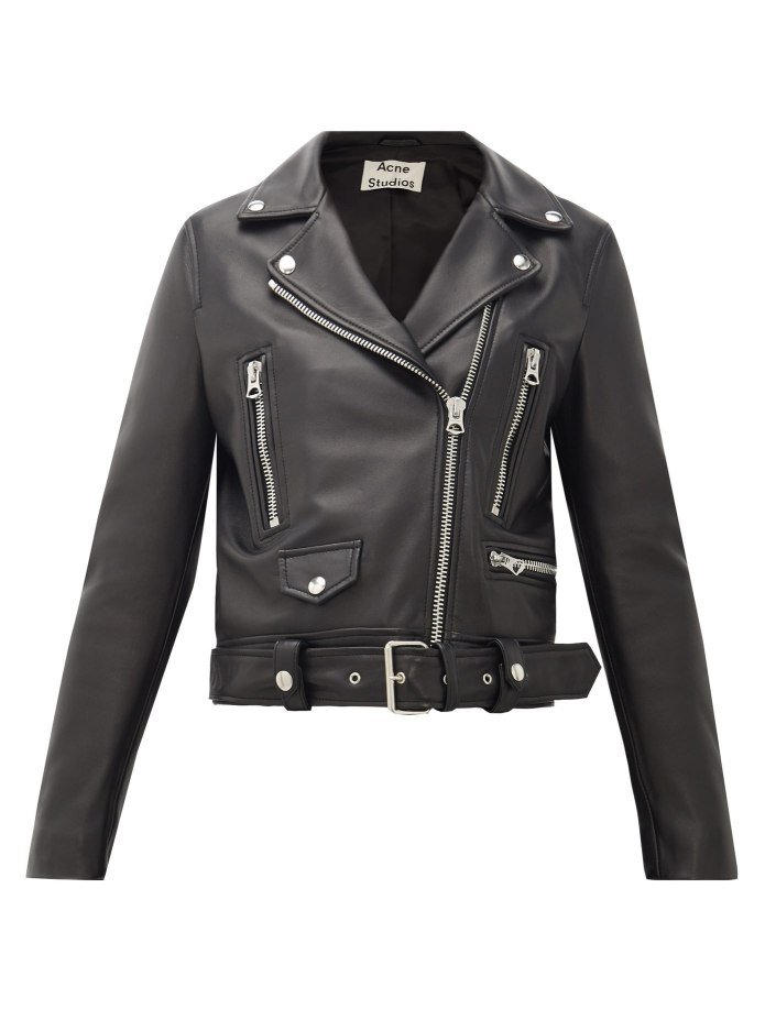 Acne Studios Leather Biker Jacket Mock totokaelof