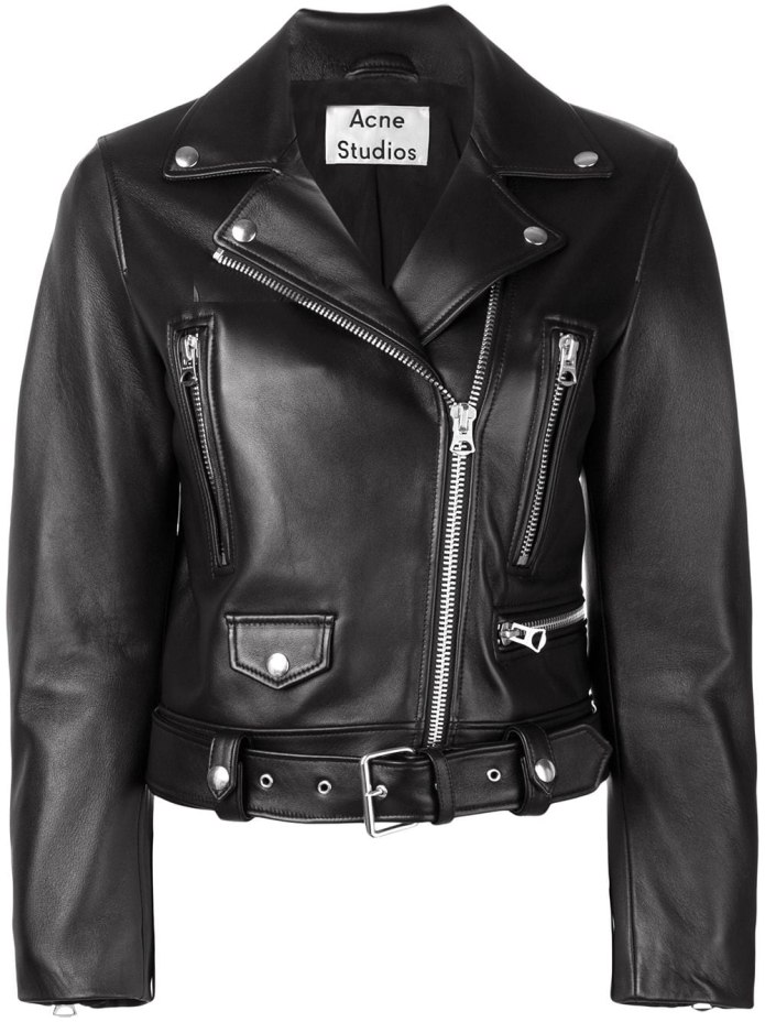 Acne Studios Merlyn Black Leather Biker Jacket