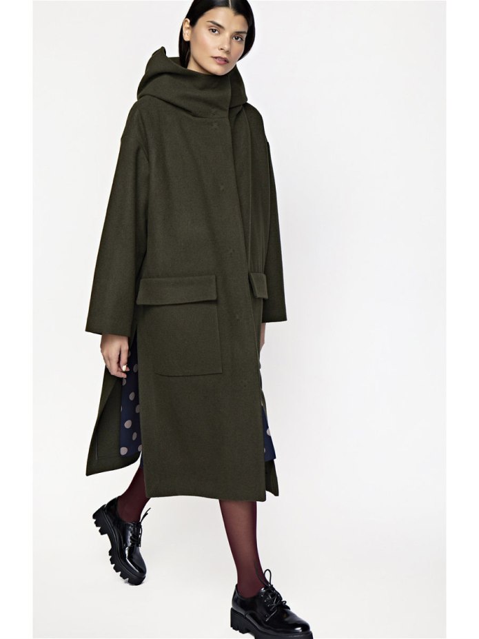 Zara шерстяное пальто