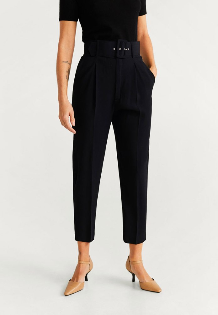Mango фиолетовые брюки