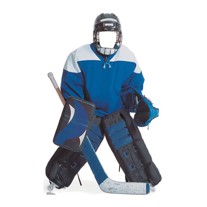 Men's Hockey long Sleeve t-Shirt in Black/Blue/White