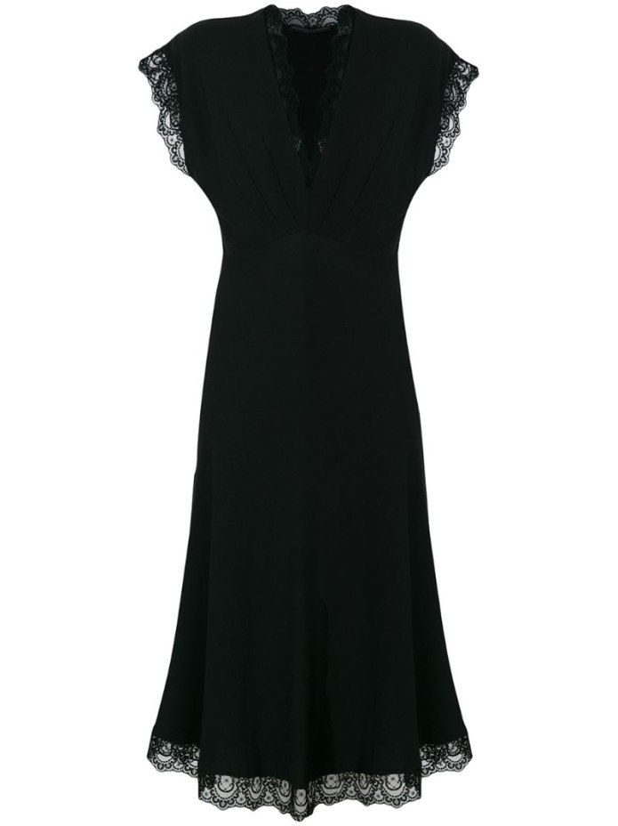 Платье Ermanno Scervino черное черное с кружевом