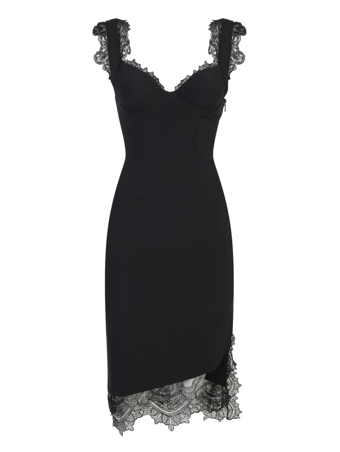 Красное платье из кружева Ermanno Scervino