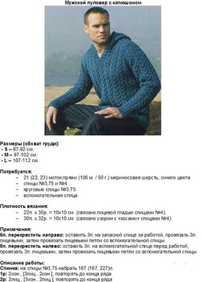 Вязаная кофточка с капюшоном для новорожденного спицами