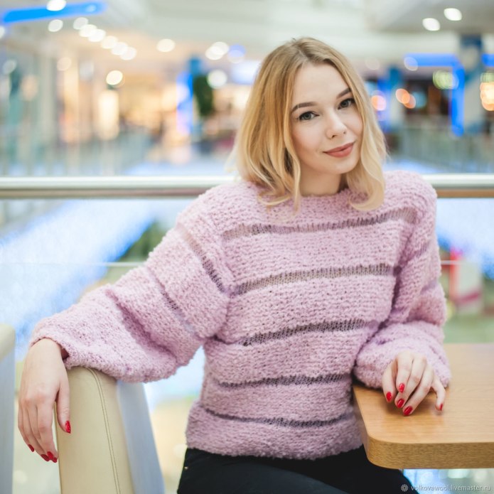 Свитер из Ализе Ланаголд батик