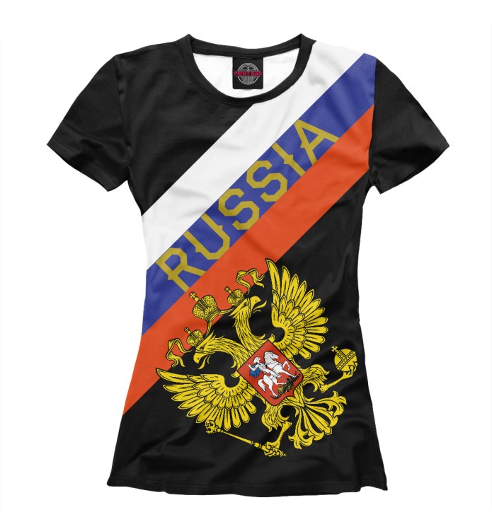 Футболка с надписью Russia