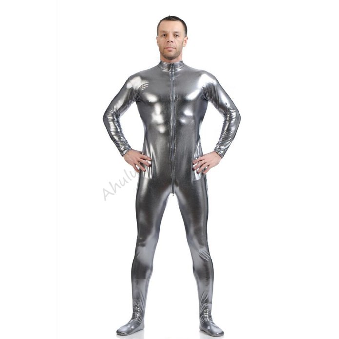 Костюм Zentai металлик