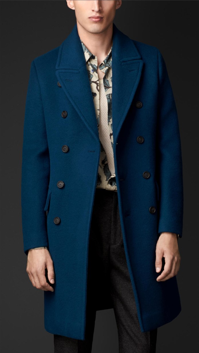 Мужское двубортное пальто Burberry Prorsum