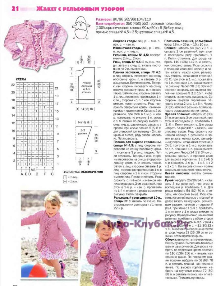 Вязаные детские вещи спицами со схемами и описанием на 2 года