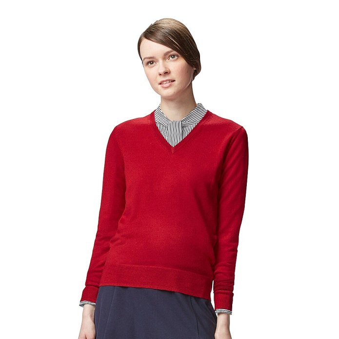 Uniqlo women Cotton Cashmere Cable Crewneck Sweater