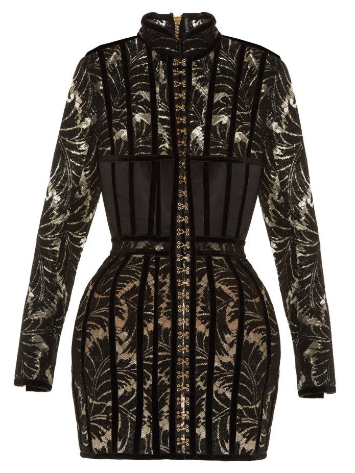 Шелковое платье Balmain