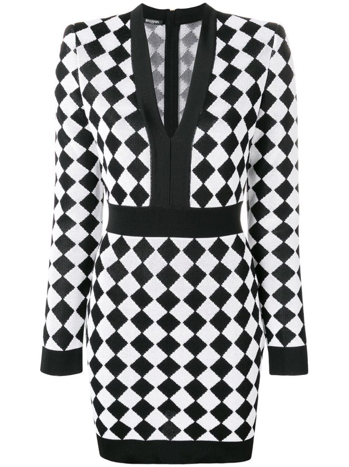 Зеркальное платье Balmain
