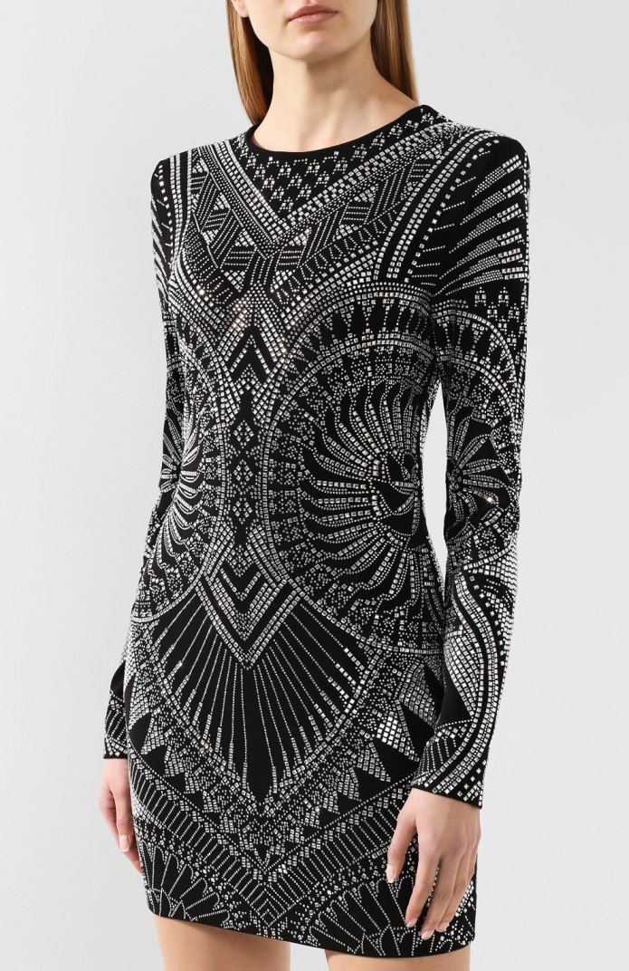 Balmain трикотажное платье на пуговицах