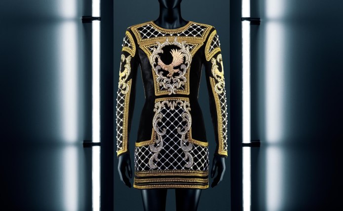 Платье Balmain черное