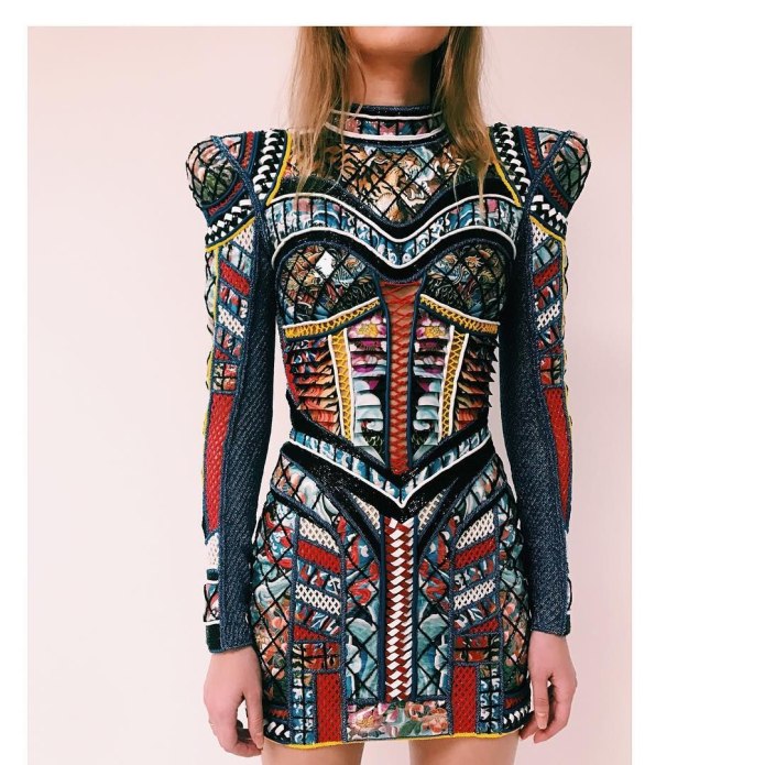 Balmain платье с пайетками