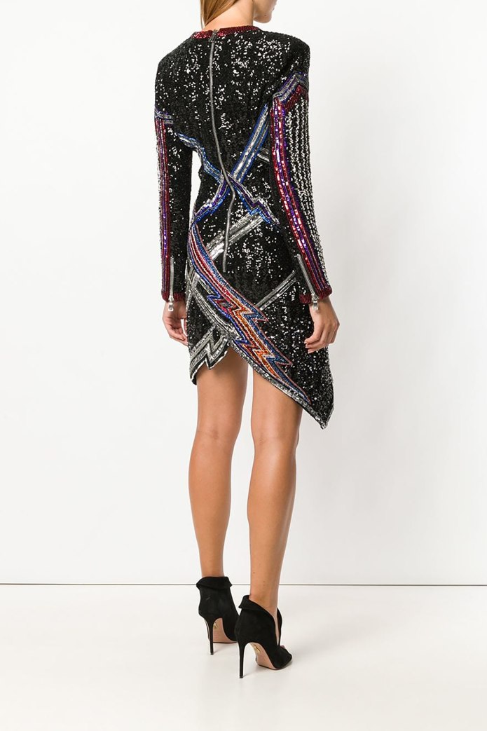 Платье с подплечниками Balmain