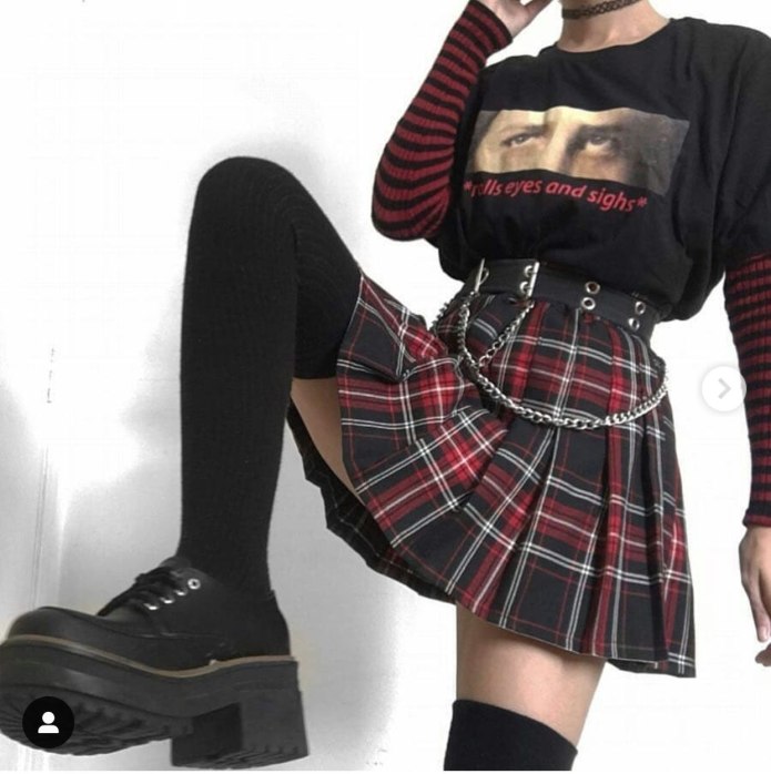Goth outfit Грандж 2019 корейский