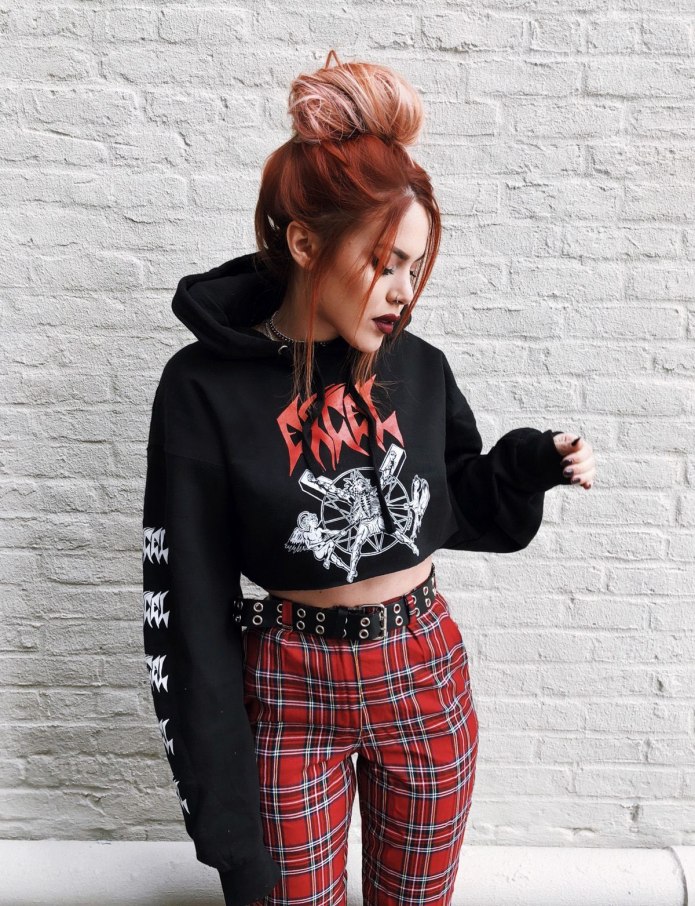 Goth outfit Грандж 2020 корейский