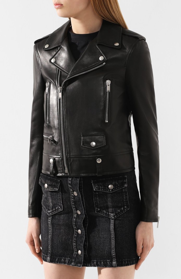 Saint Laurent куртка кожаная 2020