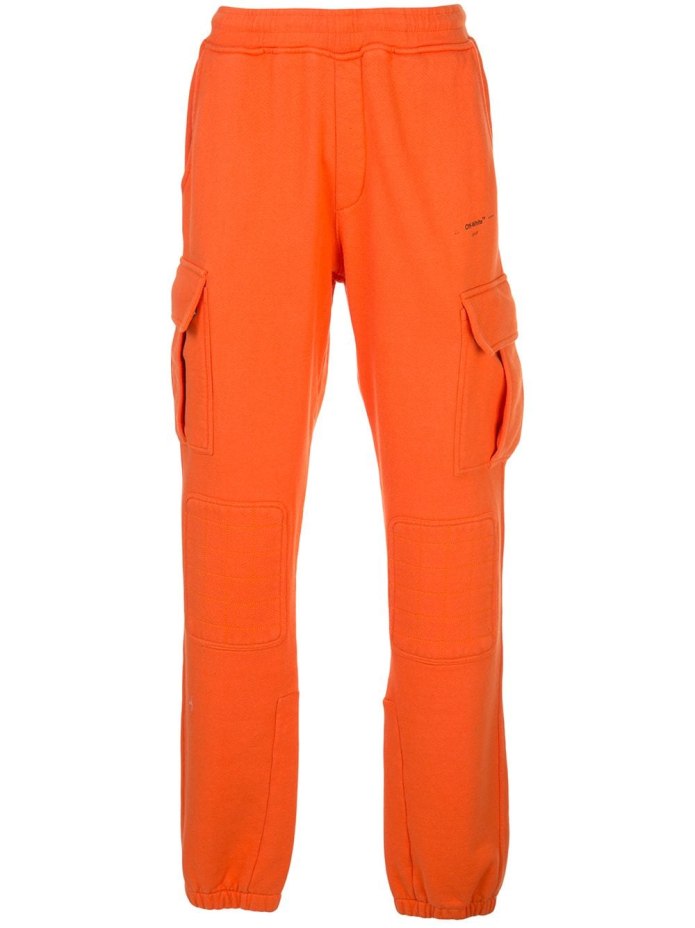 Off White оранжевые штаны
