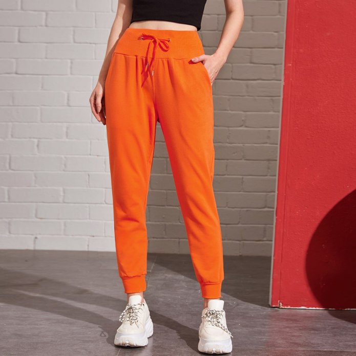 Штаны adidas adicolor оранжевые