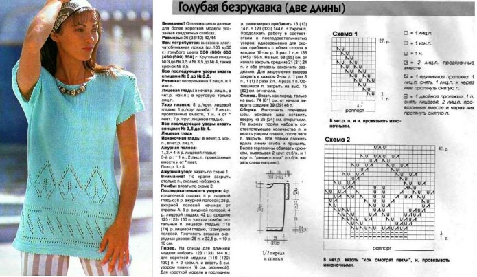 Ажурные кофточки спицами со схемами для женщин летние