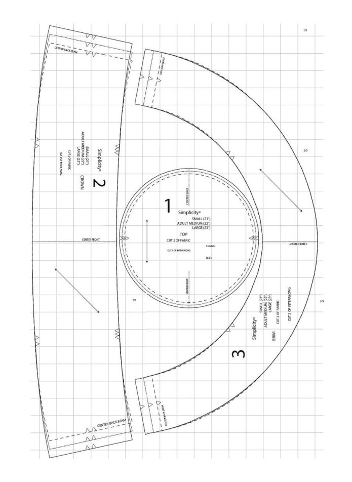 Выкройка шляпы cloche