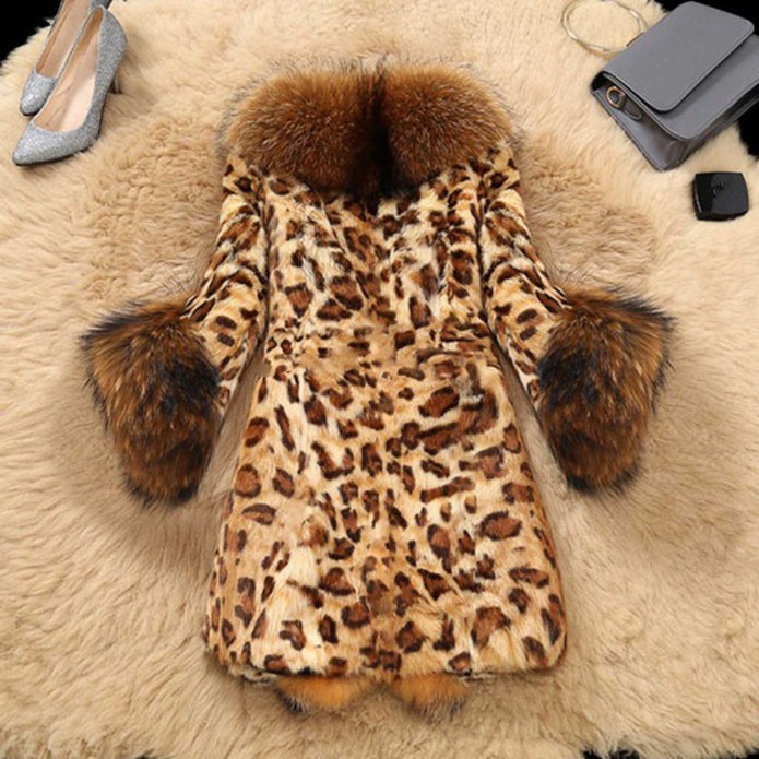Sisley Leopard шубка