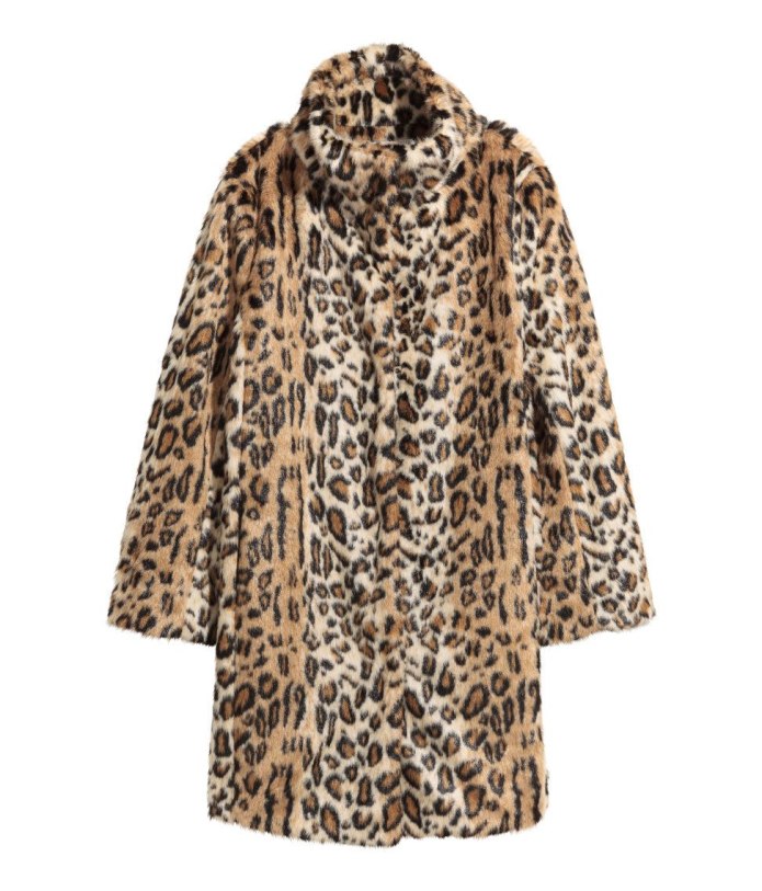 Zara Faux fur Coat Leopard
