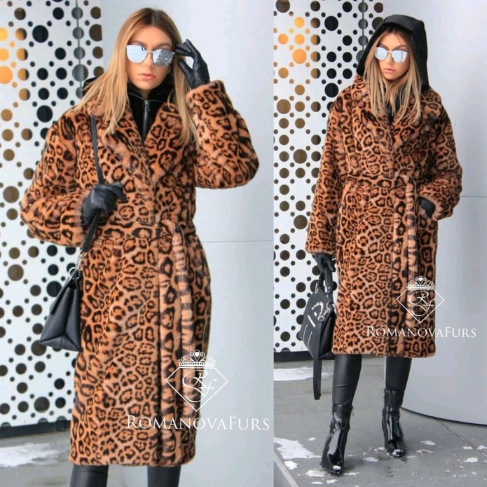 Forever 21 леопардовая шуба