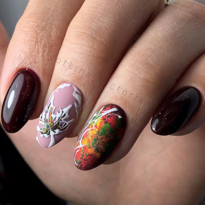 Стильные короткие ногти