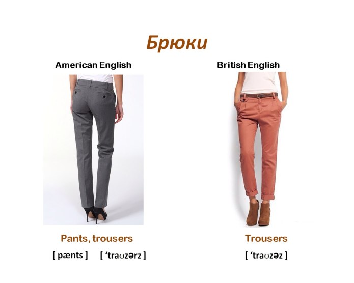Все виды брюк и их названия