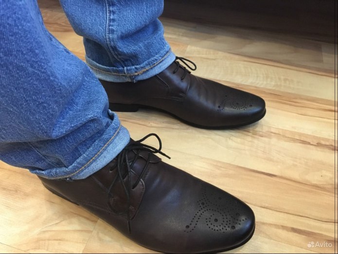 Черные Броги Chester Rubber sole