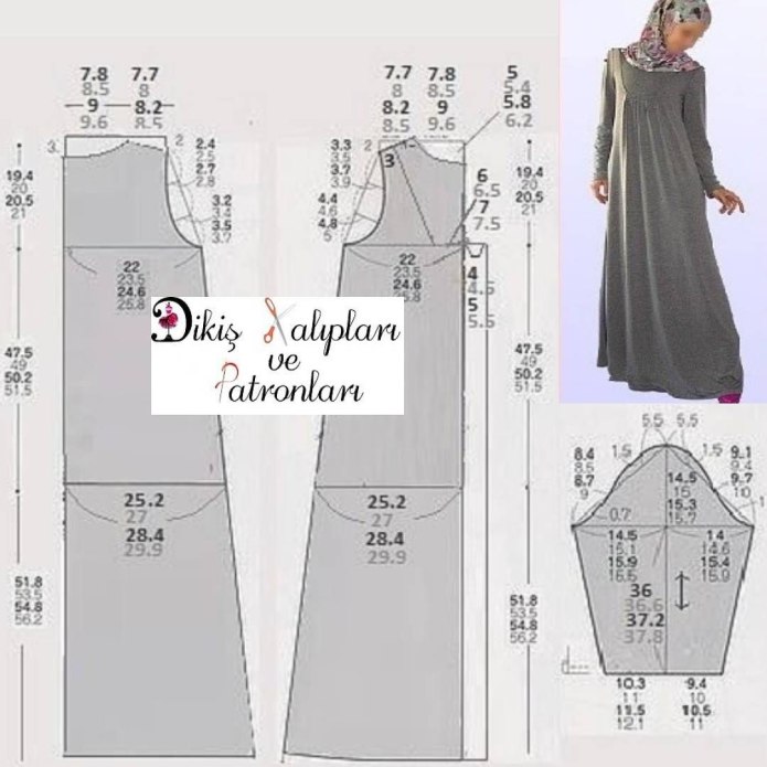 Платье абайя выкройка мусульманское