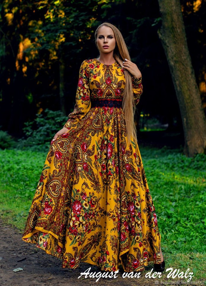 Платье в русском стиле