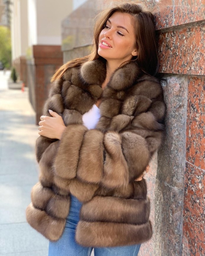 Шуба Braschi Соболь пепельный