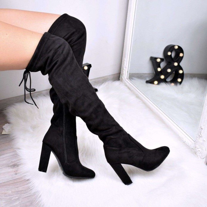 Stuart Weitzman ботфорты черные