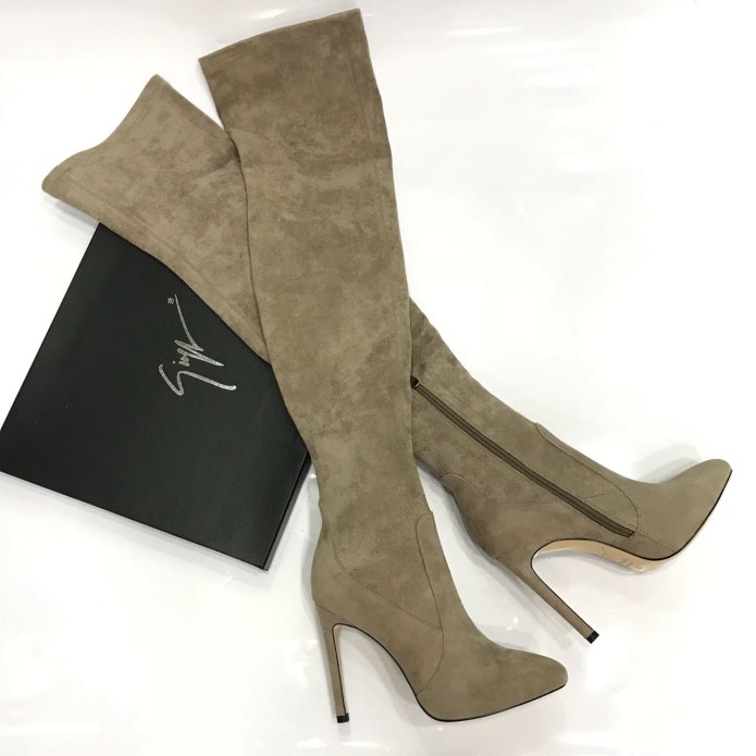 Ботфорты Zanotti замшевые
