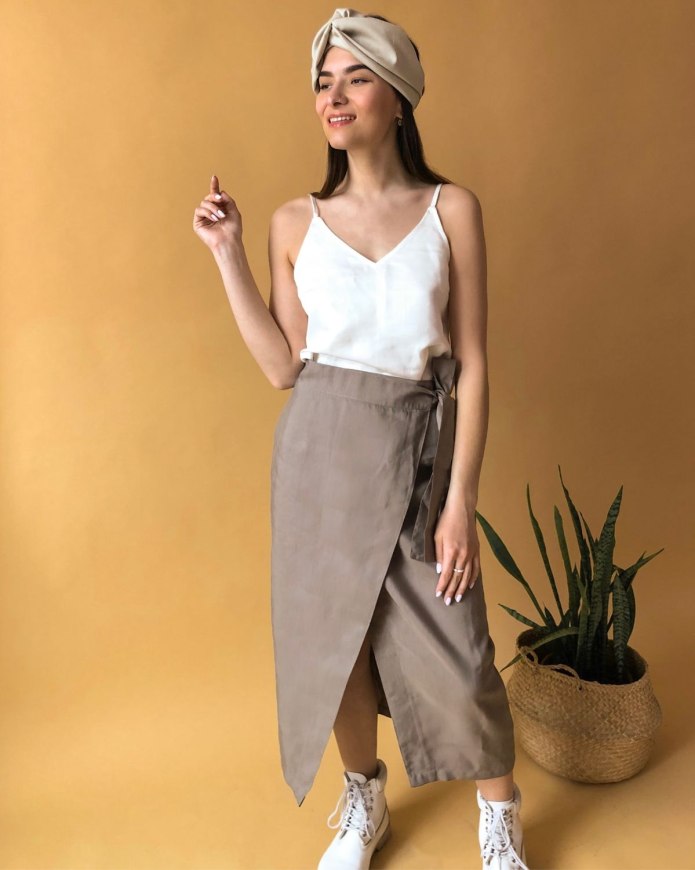 Льняная юбка Zara женская миди