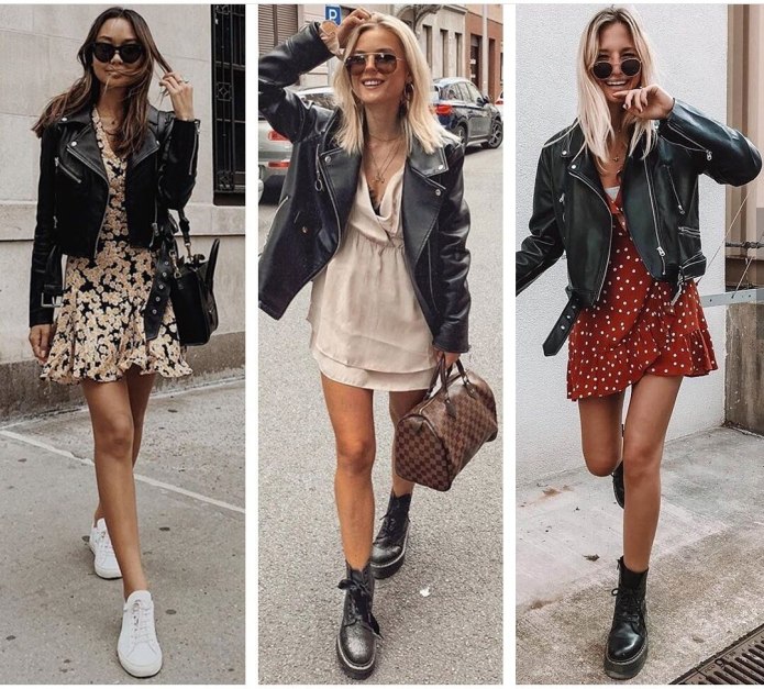 Кожаная куртка streetstyle