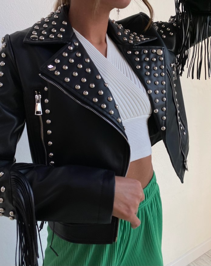 Diesel Black Gold Leather studded Landito Jacket