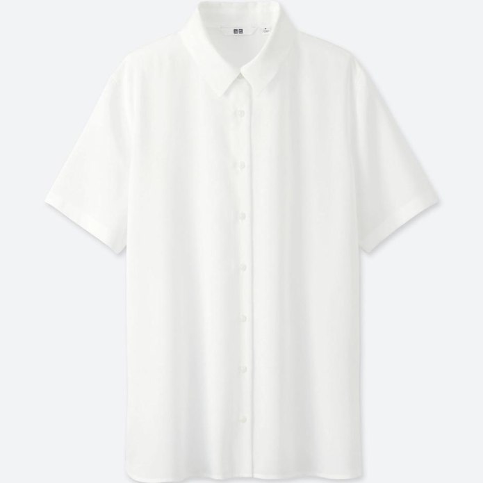 Белая рубашка мужская Uniqlo